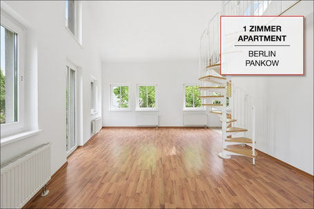 Wohnung kaufen Pankow: Bezugsfreies Loft-Apartment mit Galerie, Balkon und inkl. Pkw Stellplatz