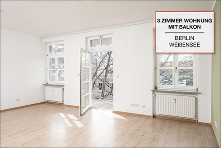Verkaufte 3-Zimmer-Wohnung mit Balkon in Berlin-Weißensee