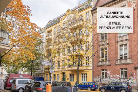 Verkaufte sanierte Altbauwohnung in Berlin-Prenzlauer Berg mit historischer Fassade