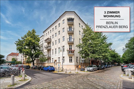 Verkaufte 3-Zimmer-Wohnung in Berlin-Prenzlauer Berg in ruhiger Eckhauslage
