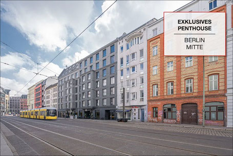 Verkauftes exklusives Penthouse in Berlin-Mitte in moderner Stadtlage mit Straßenbahnanschluss und urbanem Umfeld