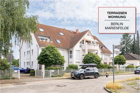 Verkaufte Terrassenwohnung in Berlin-Marienfelde in gepflegtem Wohnhaus mit heller Fassade