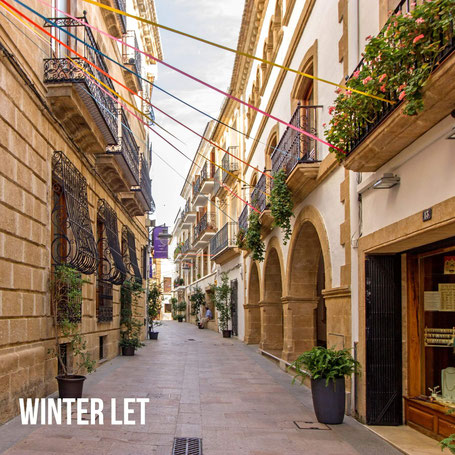 The old town of Javea in winter