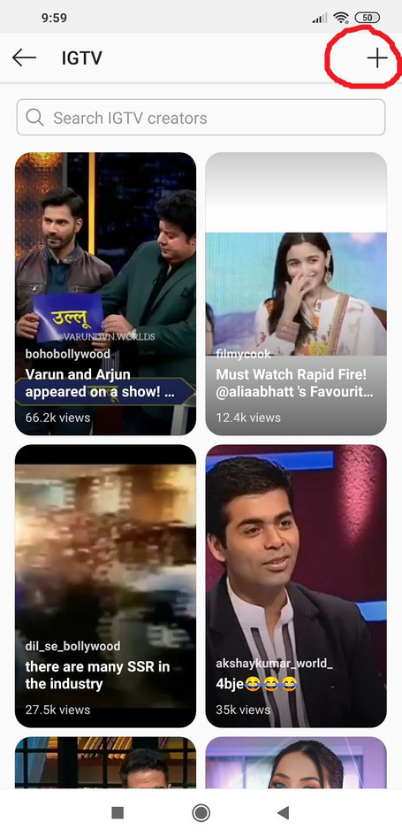 video posting from the instagram app