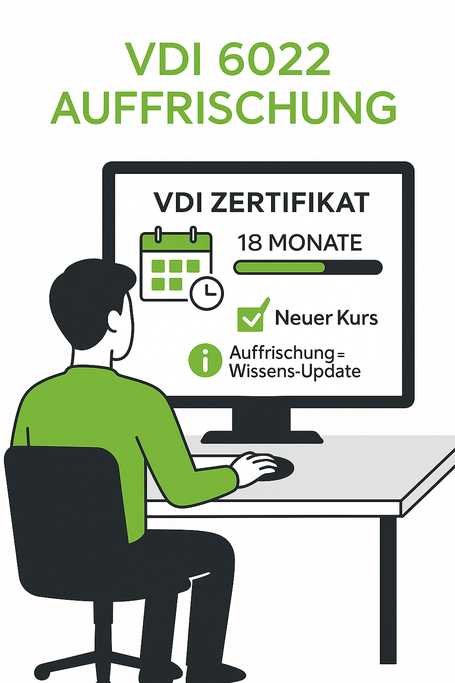 VDI 6022 Auffrischung: 18-Monats-Frist, neuer Kurs und Wissens-Update im Überblick