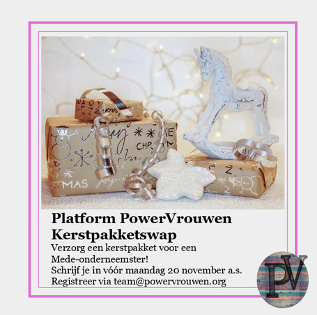 Het platform PowerVrouwen organiseert op donderdag 14 december de kerstpakketswap voor haar leden