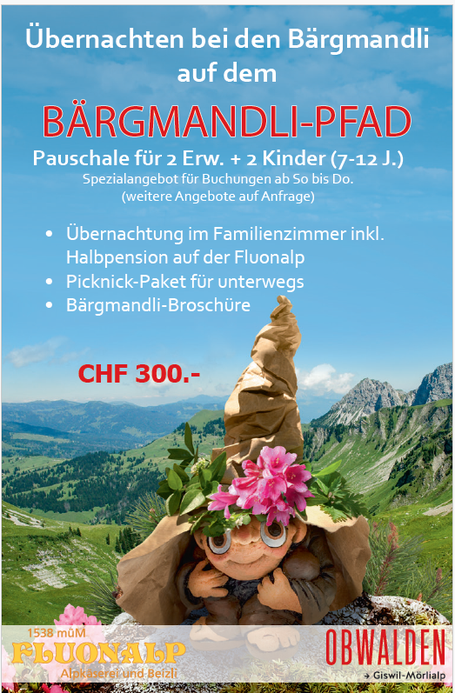 Familienferien, Familienwanderung 2 Tage, Familienerlebnis auf der Alp