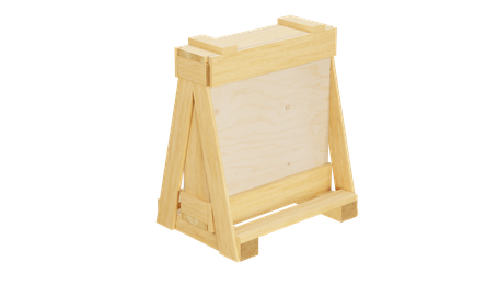 Luftfrachtkiste mit Stützen, Draufsicht © Weck-Holz GmbH Leonberg, Oberpfalz