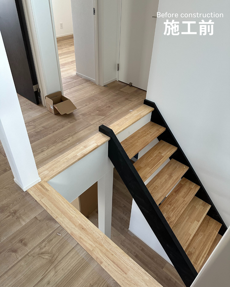 施工前の階段と吹抜け