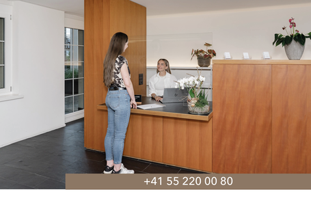 Empfang bei RAPPICHIRO, Praxis für Chiropraktik