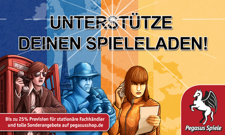 Pegasus Unterstütze deinen Spieleladen