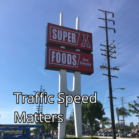 Consider Traffic Speed when Choosing the Right Sign Size by Landmark Signs Inc.