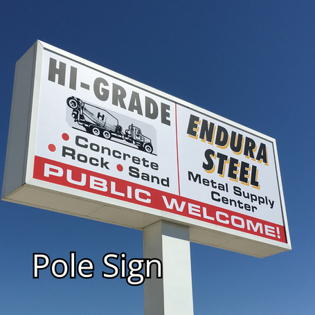 Pole Signs by Landmark Signs Inc.