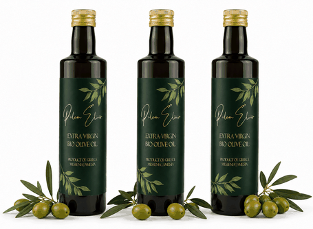 PELEON ELIXIR Extra Virgin Bio Olive Oil Product of GRECE - 3x 500 ml Flasche aus Griechenland