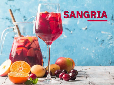 Spaanse Sangria rode wijn cocktail