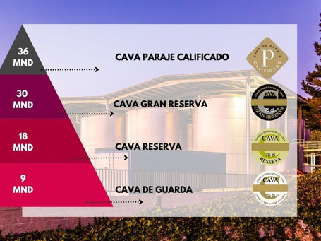 De beste Cava 4 kwaliteitsniveaus