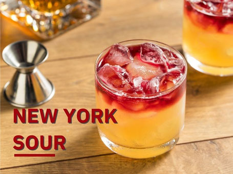 Wijn cocktail rode wijn new york sour