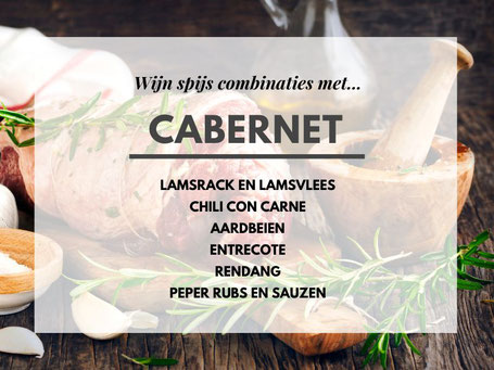 Wat eet je bij Cabernet Sauvignon?