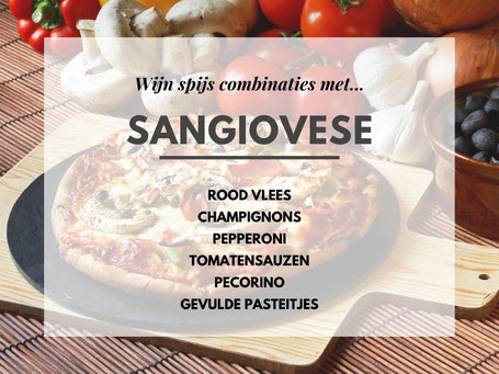 Wijn spijs combinaties met Sangiovese