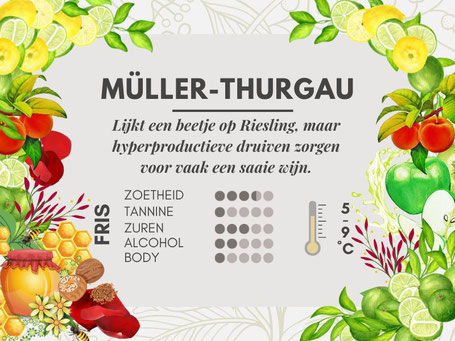 Duitse wijnsoorten #3 Muller Thurgau smaakprofiel
