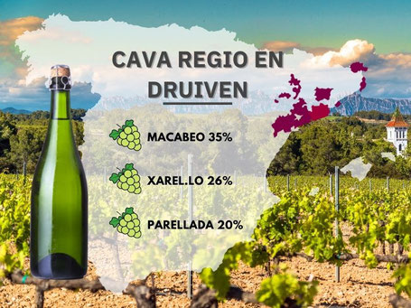 Cava druiven en regio