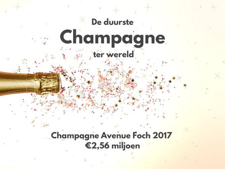 De duurste Champagne ter wereld: Champagne Avenue Foch 2017 2,56 miljoen