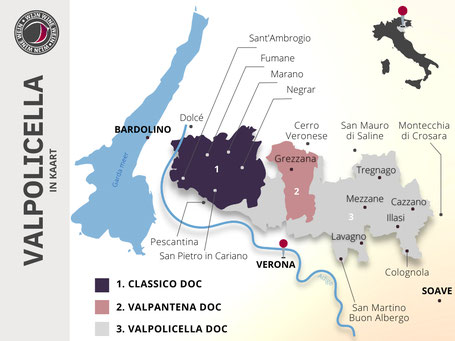 Valpolicella Wijngebied Kaart