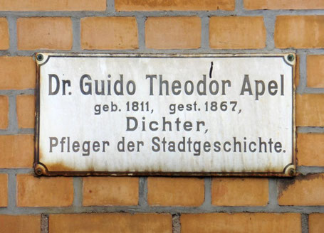 Hinweistafel an der Apelstraße / Quelle: Foto Bert Hähne