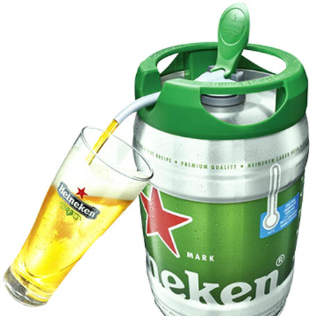 ハイネケン 生ビール 5L 生樽 冷蔵庫 ビールサーバー 自宅 樽から直接 5リットル 5000ml 簡単 バーベキュー アウトドア そのまま
