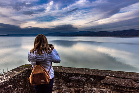 Lago Trasimeno - Panorama sul lago da Monte del Lago