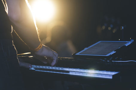 Tablet am Stagepiano