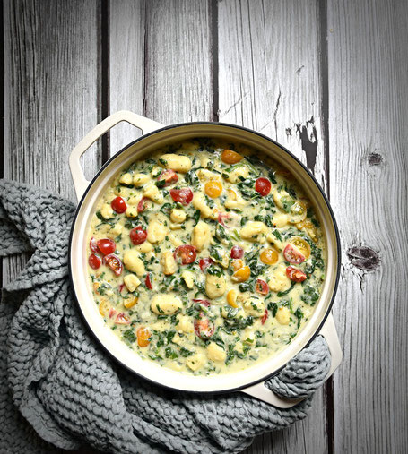 One Pot Gnocchi Thermomix, One Pot Gnocchi vegan Thermomix, One Pot Gnocchi Tomaten Spinat, One Pot Gnocchi Tomaten, One Pot Gnocchi Tomaten vegan