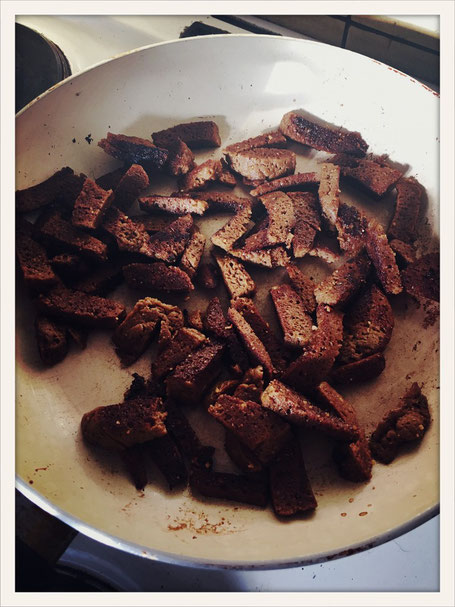 Seitan Kichererbsen, Seitan weich, Seitan saftig, Seitan angebraten, Seitan zubereiten