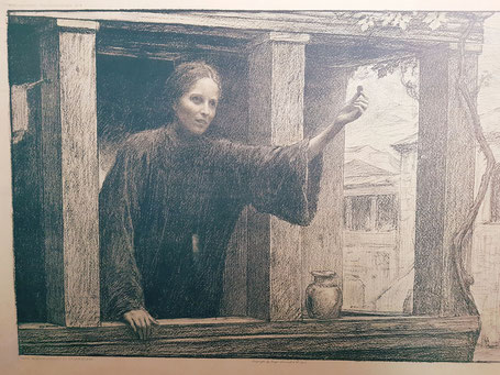 Ce dessin de "La drachme perdue", retrouvé dans les archives de notre paroisse illustre bien le patient travail du trésorier...