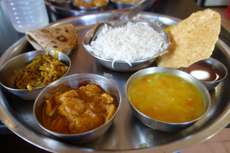 Thali del sur de India, nuestro preferido.