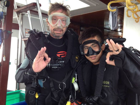 Rainbow Divers Vietnam PADI Scuba Diving Center | TEC Rec Dive Instructors Jeremy and Kha