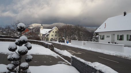 Das hochgelegene Beuren ist im Winter relativ schneesicher....