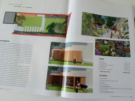 Page du Magazine Je vais construire de Septembre 2016 avec l'article sur ma création en collaboration avec Be Designer, architecte d'intérieur