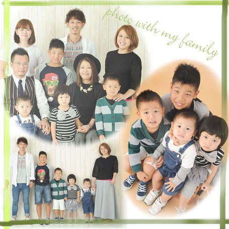 家族写真 大家族 敬老の日 写真 スタジオ 子供写真