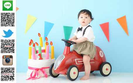 お宮参り、ハーフバースデー、1歳お誕生日写真