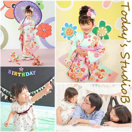 七五三 写真 birthday 誕生日 記念写真
