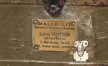 Malle-Lit Brevetée en France et a l'étranger Louis Vuitton Inventeur 1 rue scribe Paris 289, Oxford street London