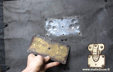zinc et laiton brillant malle vuitton