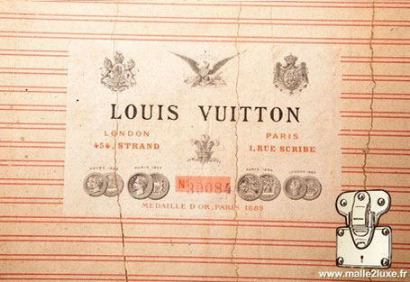 Louis vuitton Paris 1 rue scribe London 454, Strand Médaille d'or Paris 1889 Quote above number to duplicate Hors concours. Chicago 1893