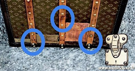 restauration d'une malle la pire restauration que l'on a vu en coin Louis Vuitton
