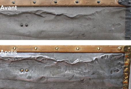 nettoyer zinc malle ancienne