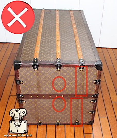 dessous de malle maquillé louis vuitton attentions escroquerie