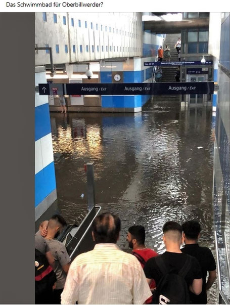 S-Bahn Allermöhe Uberschwemmung 