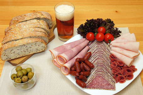 Birra con cibi leggeri