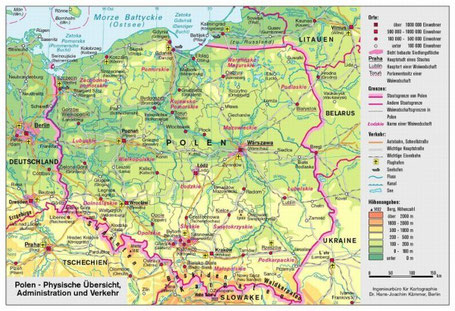 Polen Karte Mit Deutschen Namen